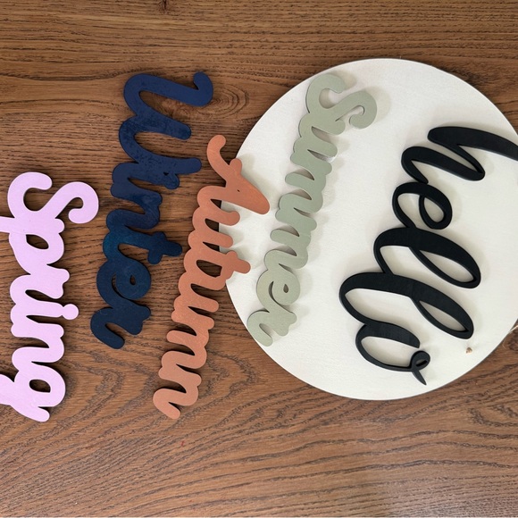 Door sign wood seasons - Picture 5 of 5